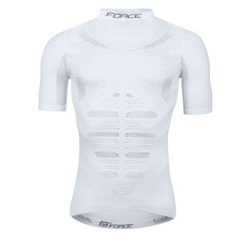 Funkční triko FORCE WIND krátký rukáv, bílé