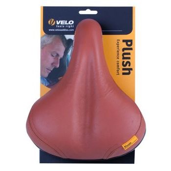 Sedlo VELO PLUSH D2 LEATHER ELASTOMER