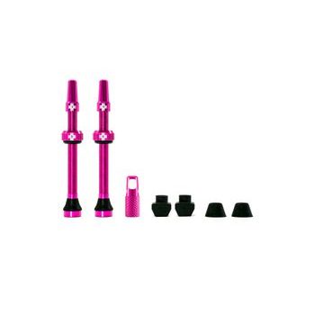 Muc-Off Sada bezdušových ventilků /Tubeless Valve Kit 44mm/Pink-Růžová