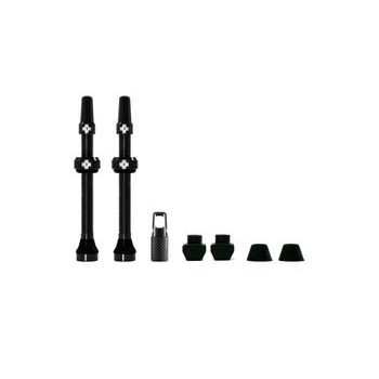 Muc-Off Sada bezdušových ventilků /Tubeless Valve Kit 60mm/Black-černý