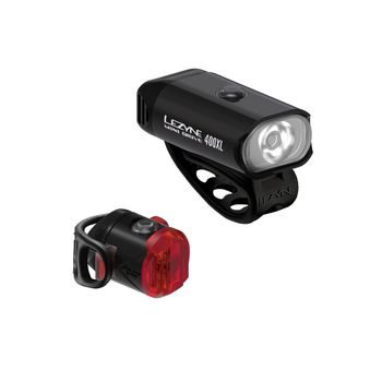 Sada světel LEZYNE LIGHT PAIR MINI DRIVE 400XL / FEMTO USB PAIR BLACK / BLACK