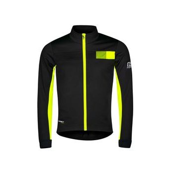 Dětská bunda FORCE FROST KID softshell, černo-fluo