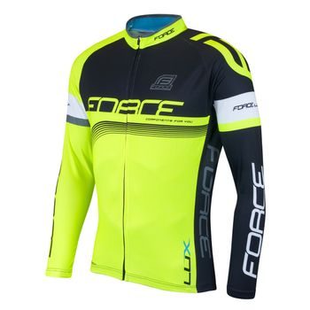 Dres s dlouhým rukávem FORCE LUX, černo-fluo