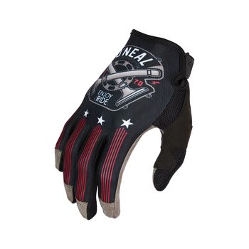 Letní dlouhoprsté rukavice O'NEAL MAYHEM GLOVE PISTON, black-white-gray