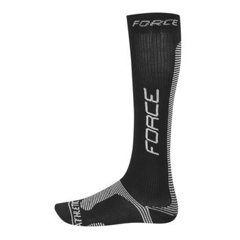 Kompresní ponožky FORCE ATHLETIC PRO, černo - bílé