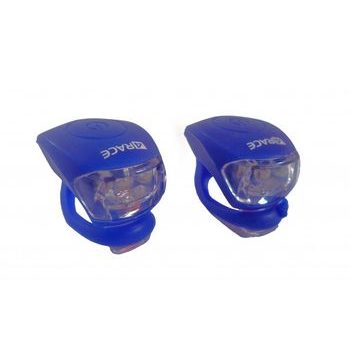 Blikačka přední+zadní 4RACE LS03 silicon modré