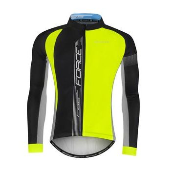 Pánský dres s dlouhým rukávem Force F85, černo-fluo-šedý
