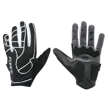Letní dlouhoprsté rukavice FORCE MTB SPID bez zapínání, černé