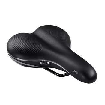Dámské sedlo FORCE LADY, GEL TECH, černé