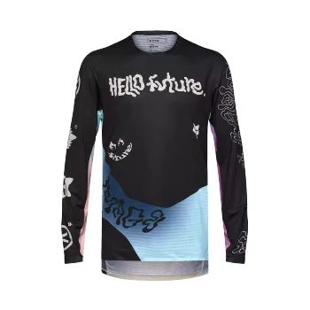 Pánský dres s dlouhým rukávem FOX Flexair Hello Future Long Sleeve Jersey, Cream