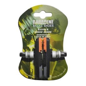 Brzdové špalky Baradine, "V" MTB-960V, černo-šedo-oranžové