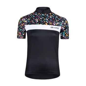 Dámský dres FORCE ROCK LADY krátký rukáv, černý