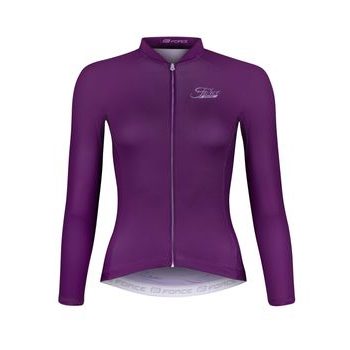 Dámský dres s dlouhým rukávem FORCE PURE LADY, fialový