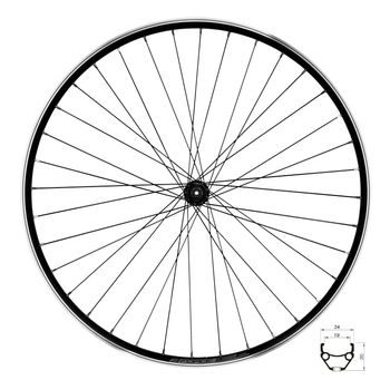 Přední kolo FORCE CLASSIC 622x19 "V" HBTX500 36d