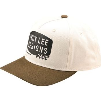 Kšiltovka Troy Lee Designs CURVED SNAPBACK, vintage white-olive