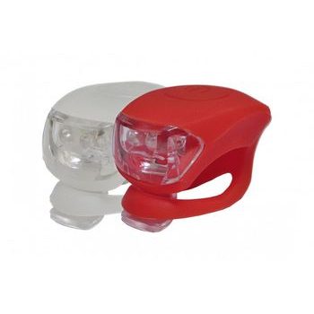 Sada silikonových světel MAXBIKE JY-267, bílá-červená