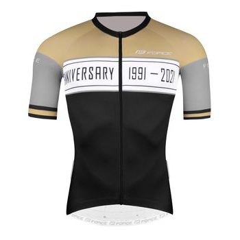 Pánský dres s krátkým rukávem FORCE ANNIVERSARY, černo-zlatý