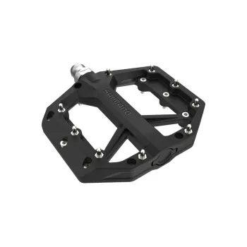 Pedály SHIMANO MTB-ostatní PD-GR400 Flat Pedal bez zarážek bez odrazek černá pro BMX/DH