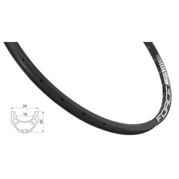 Ráfek Force BASIC DISC 584x18 32děr, černý