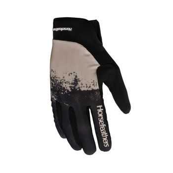 Letní dlouhoprsté rukavice HORSEFEATHERS Digger, black-silver birch