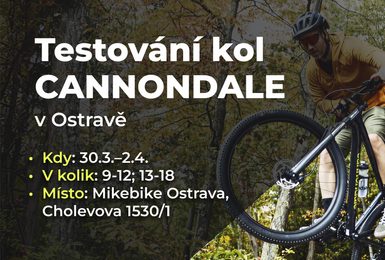 Testování kol Cannondale Ostrava