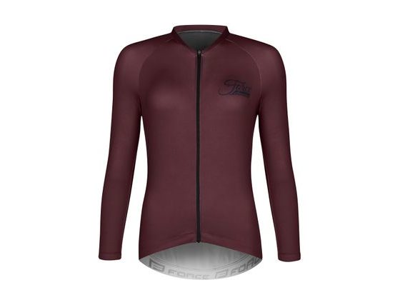 Dámský dres s dlouhým rukávem FORCE CHARM LADY, bordó
