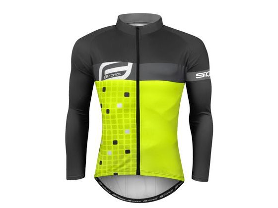 Pánský dres Force Square dlouhý rukáv - fluo-šedý