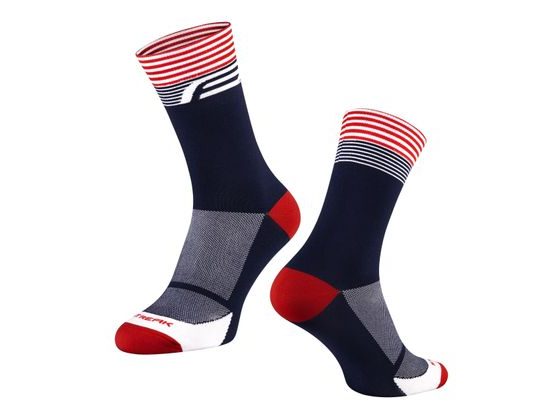 Ponožky FORCE STREAK, modro-červené