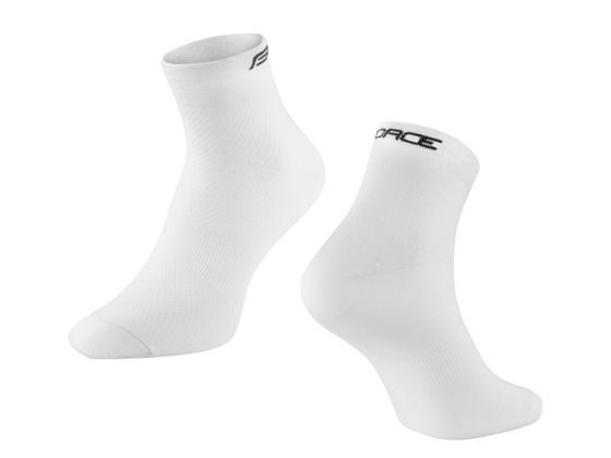 Ponožky FORCE MID volnočasové, bílé
