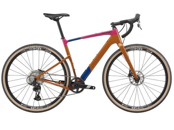 Gravel kolo Cannondale Topstone carbon APEX 1 - oranžovo/modro/růžový