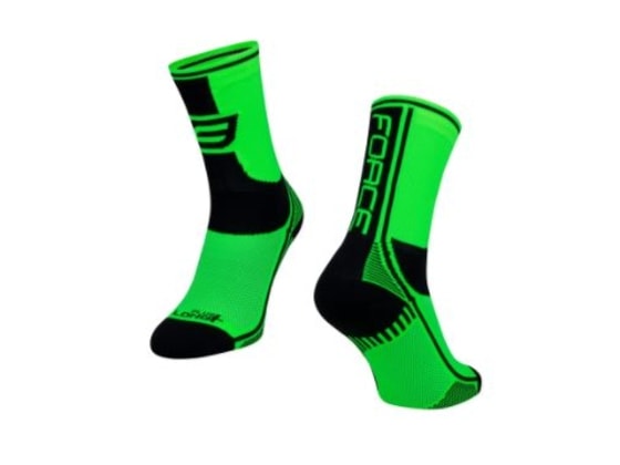 Ponožky Force LONG PLUS, zeleno - černo-bílé