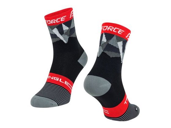Ponožky Force TRIANGLE, černo - šedo - červené