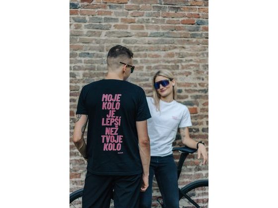 Tričko s krátkým rukávem Kolo je láska Moje Kolo Je Lepší UNI, černá
