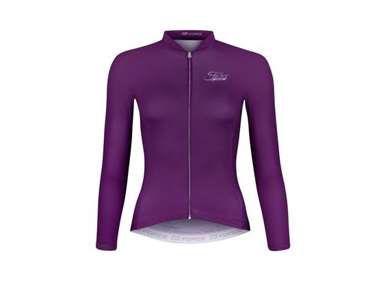 Dámský dres s dlouhým rukávem FORCE PURE LADY, fialový