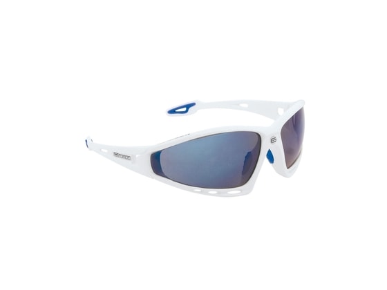 Brýle Force PRO bílé, modrá laser skla