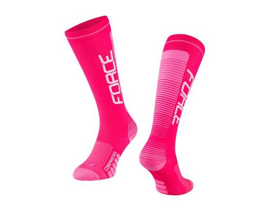 Kompresní ponožky Force COMPRESS, růžové