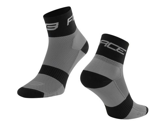 Ponožky FORCE SPORT 3, šedo-čené