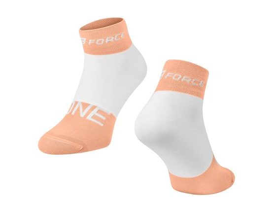 Ponožky FORCE ONE, oranžovo-bílé