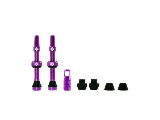 Muc-Off Sada bezdušových ventilků /Tubeless Valve Kit 44mm/Purple-Fialová