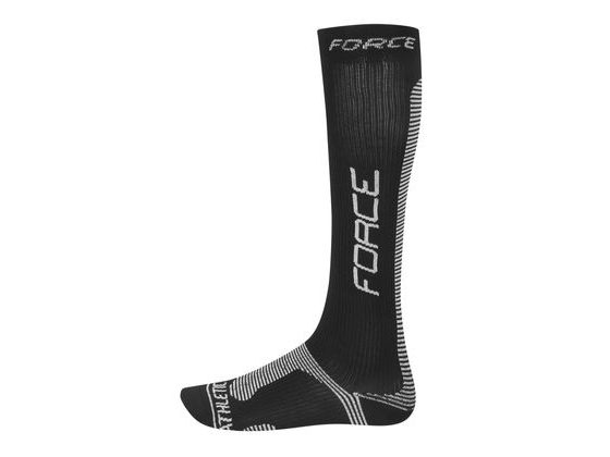 Ponožky Force ATHLETIC PRO Kompresní, černo - bílé