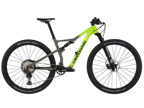 Celoodpružené kolo Cannondale Scalpel Carbon 2 29" - Neonově Zelená / Šedá