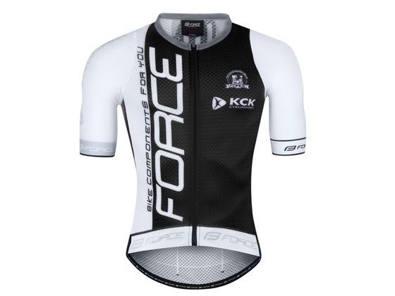 Pánský dres FORCE TEAM PRO PLUS, krátký rukáv, černo-šedý