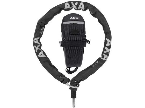 Zámek AXA RLC plug-in 100x5,5mm + podsedlová brašna