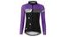 Dámský dres s dlouhým rukávem FORCE SQUARE LADY, černo-fialový