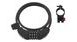 Zámek spirálový kódový FORCE LUX, 120cm/8mm+držák, černý
