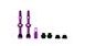 Muc-Off Sada bezdušových ventilků /Tubeless Valve Kit 44mm/Purple-Fialová