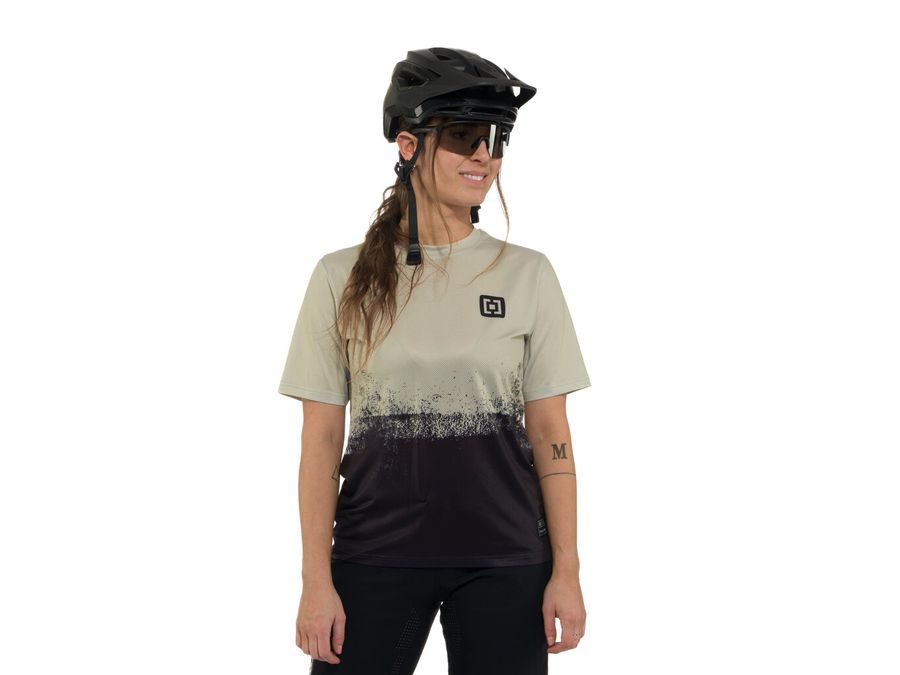 Dámský dres s krátkým rukávem HORSEFEATHERS Quantum, silver birch-black