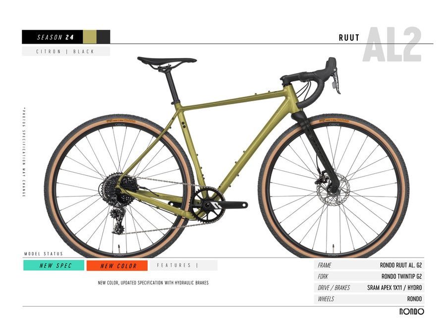 Gravel kolo RONDO RUUT AL2 Citronové