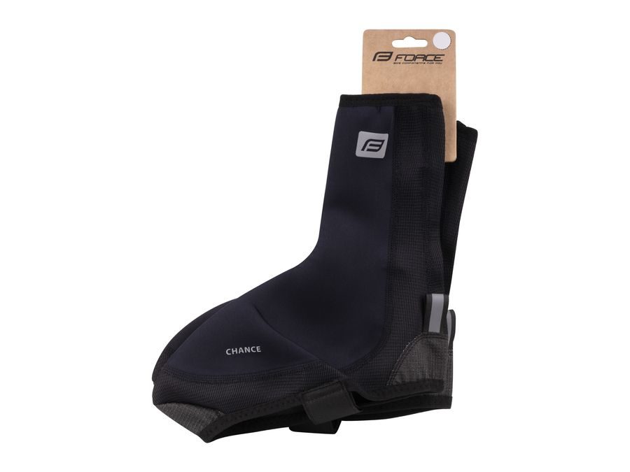 Návleky treter FORCE CHANCE bez zipu MTB, černé