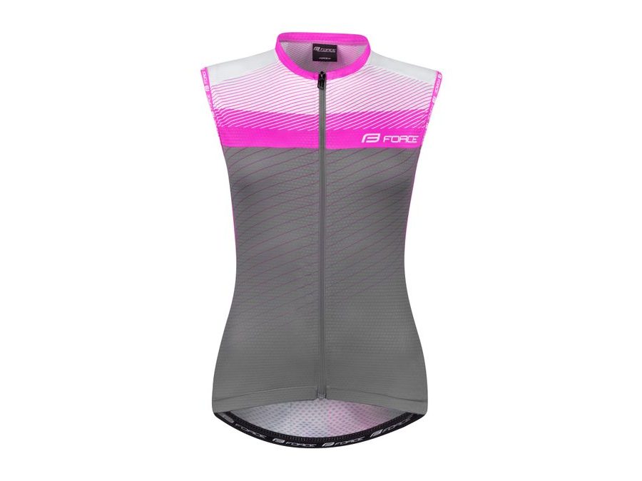 Dámský dres s krátkým rukávem Force Acceler, šedo-růžový